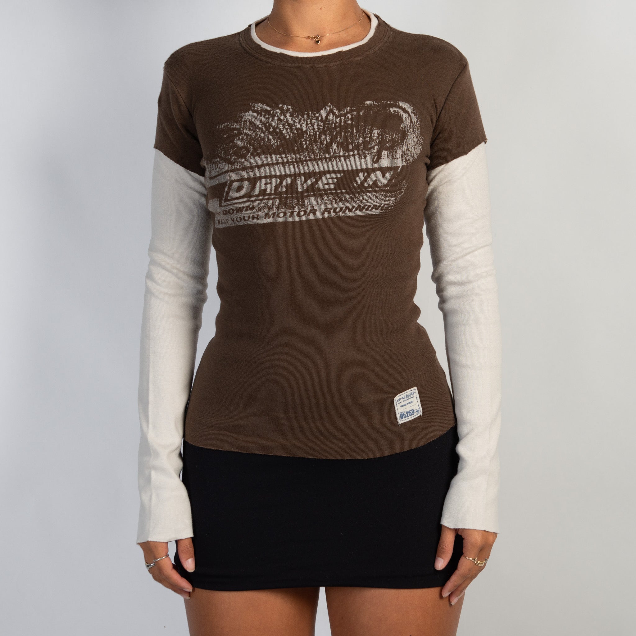 BROWN LAYERED TOP