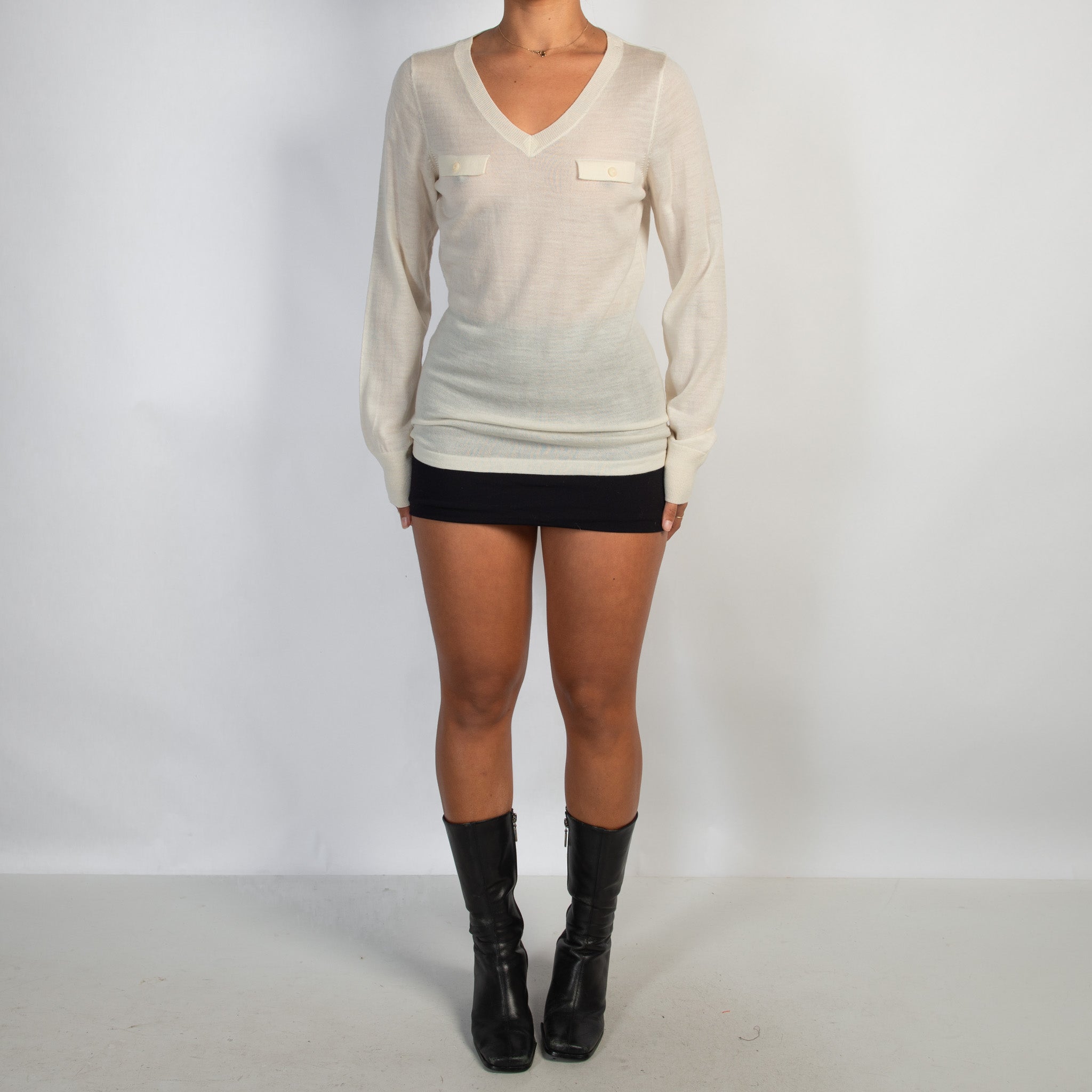 SHEER WOOL TOP