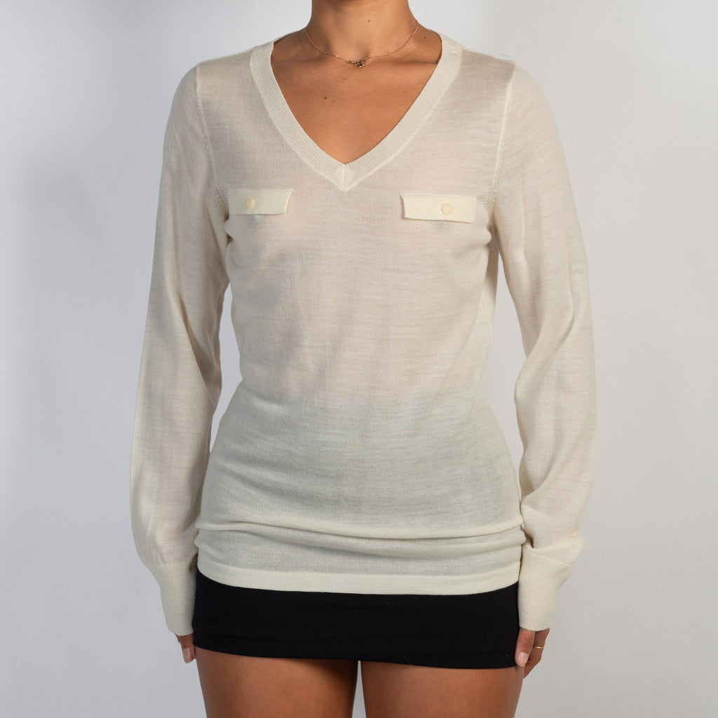 SHEER WOOL TOP