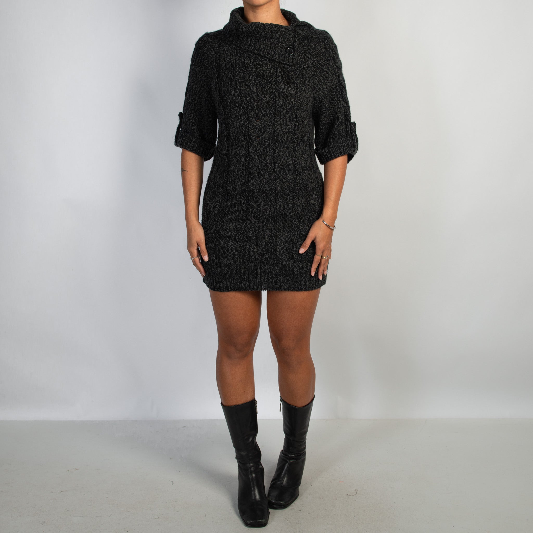 MARLE KNIT LONGLINE TOP
