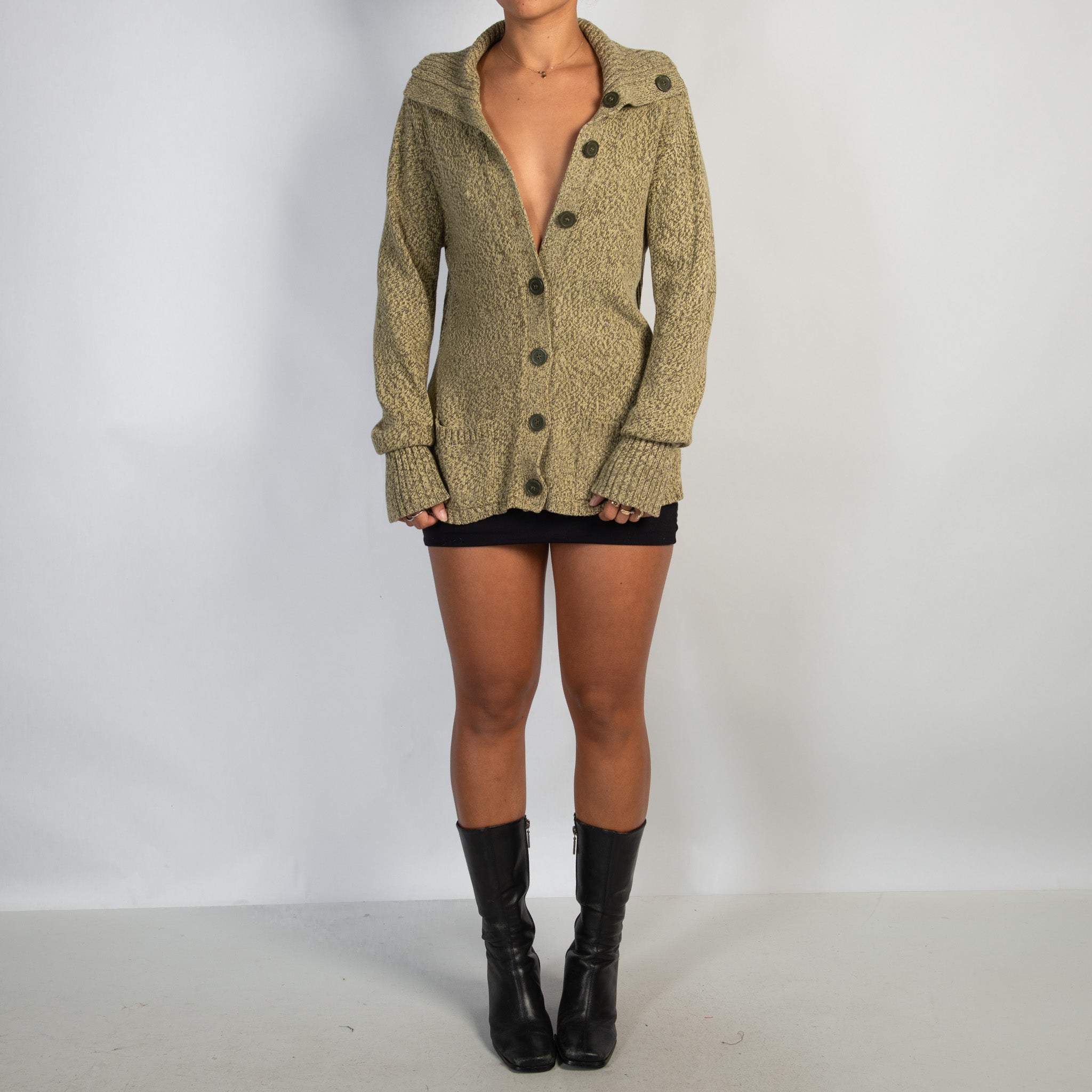 GREEN MARLE CARDIGAN