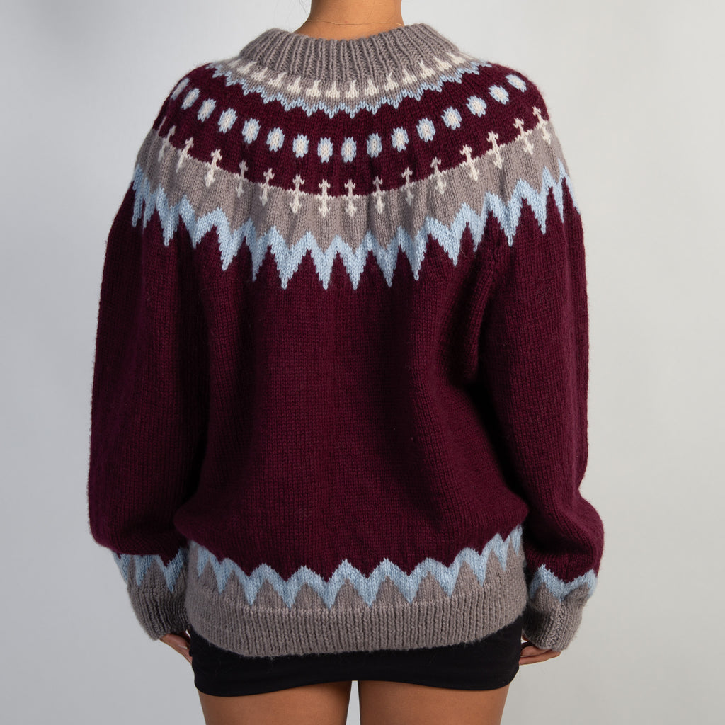 WOOL BLEND KNIT SWEATER