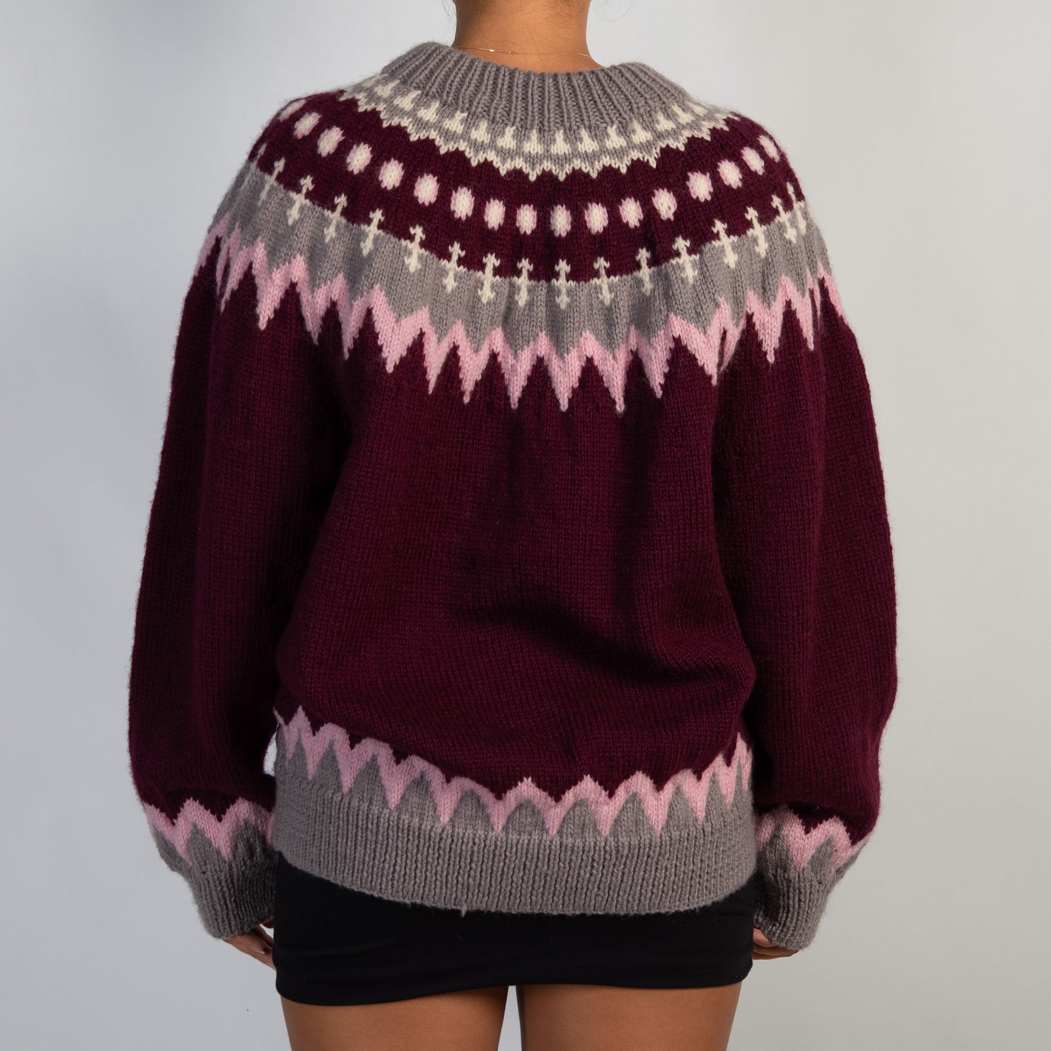 WOOL BLEND KNIT SWEATER