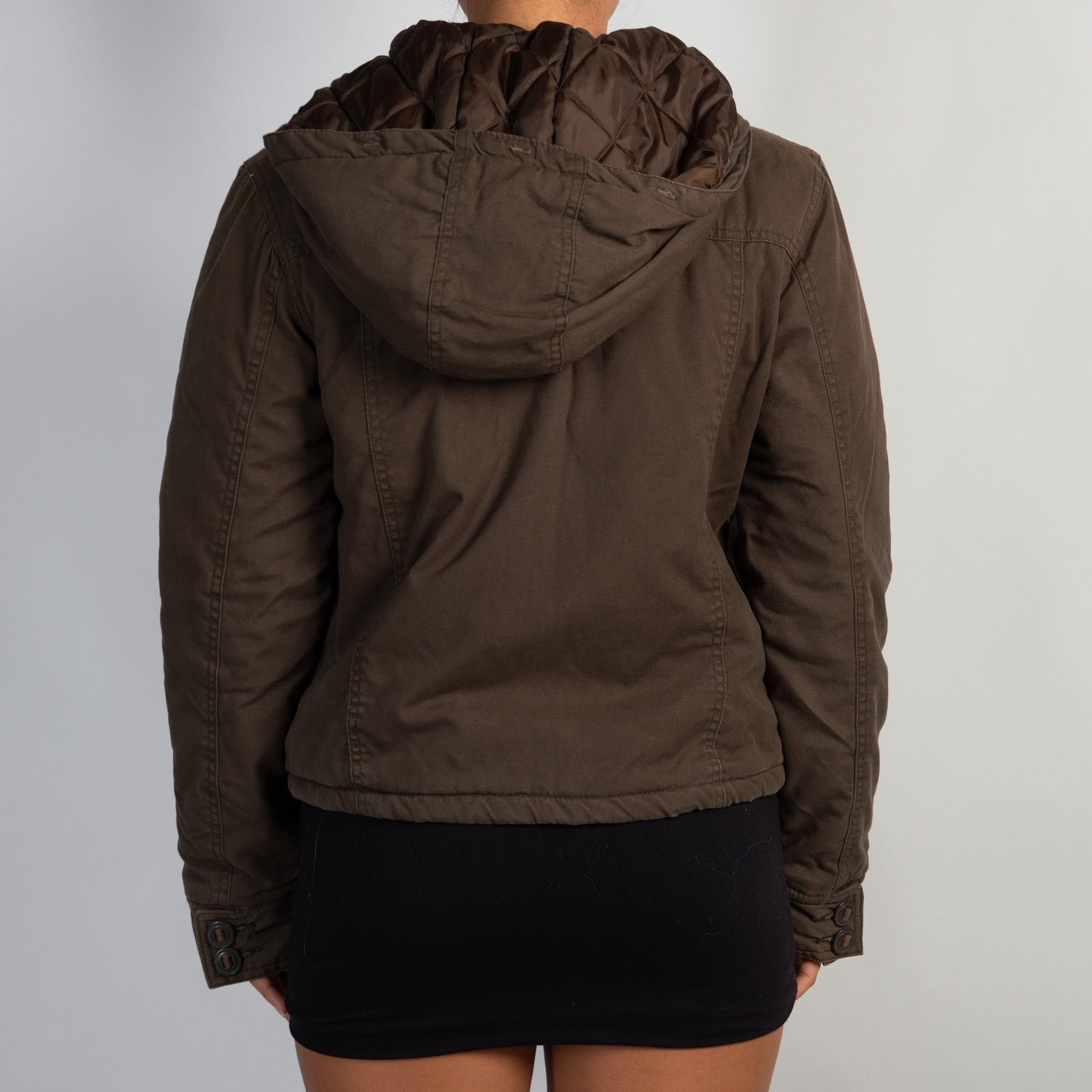 BROWN PADDED UTILITY JACKET