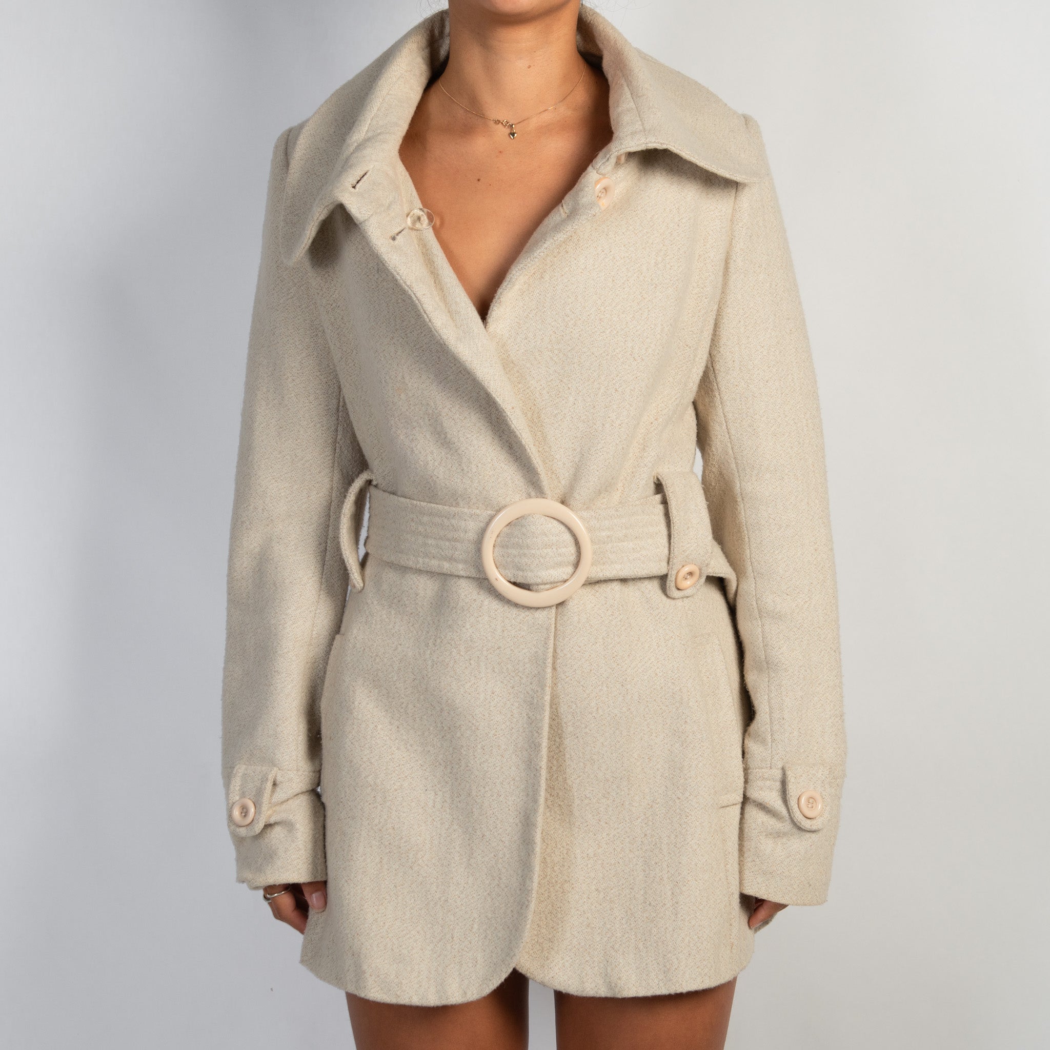 CREAM WOOL COAT