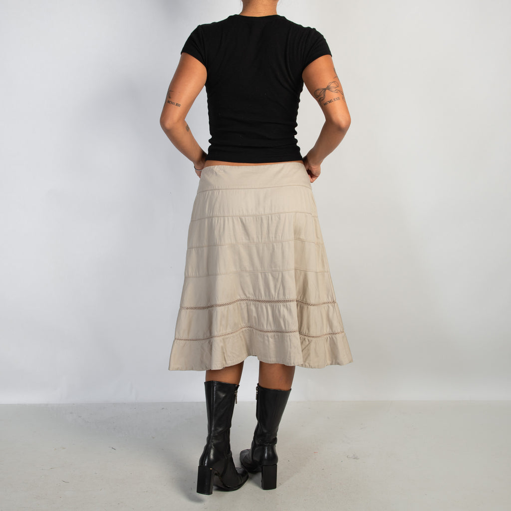 BEIGE COTTON SKIRT