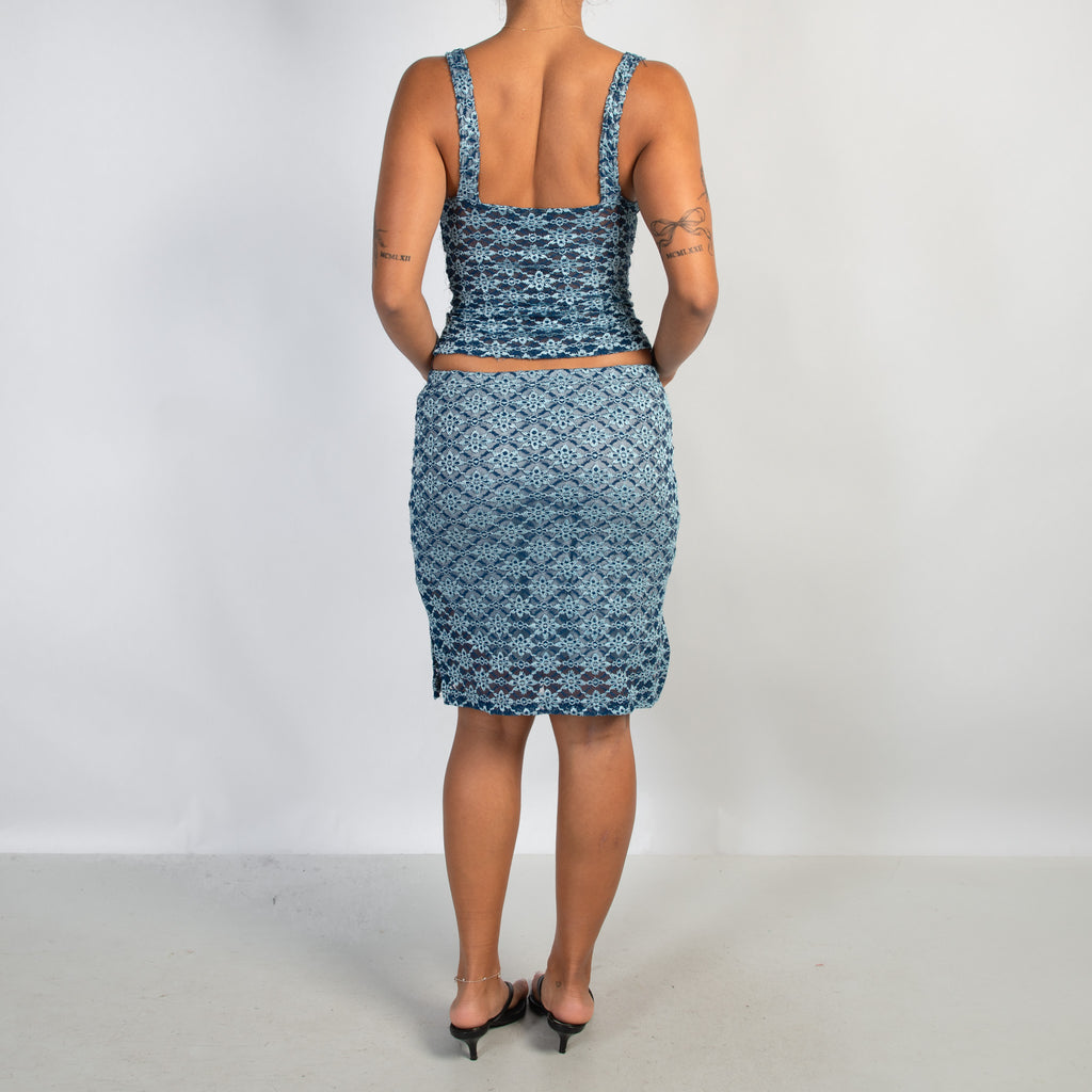 BLUE LACE 2 PIECE SET
