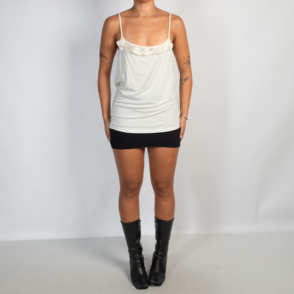 CREAM RUFFLE CAMISOLE