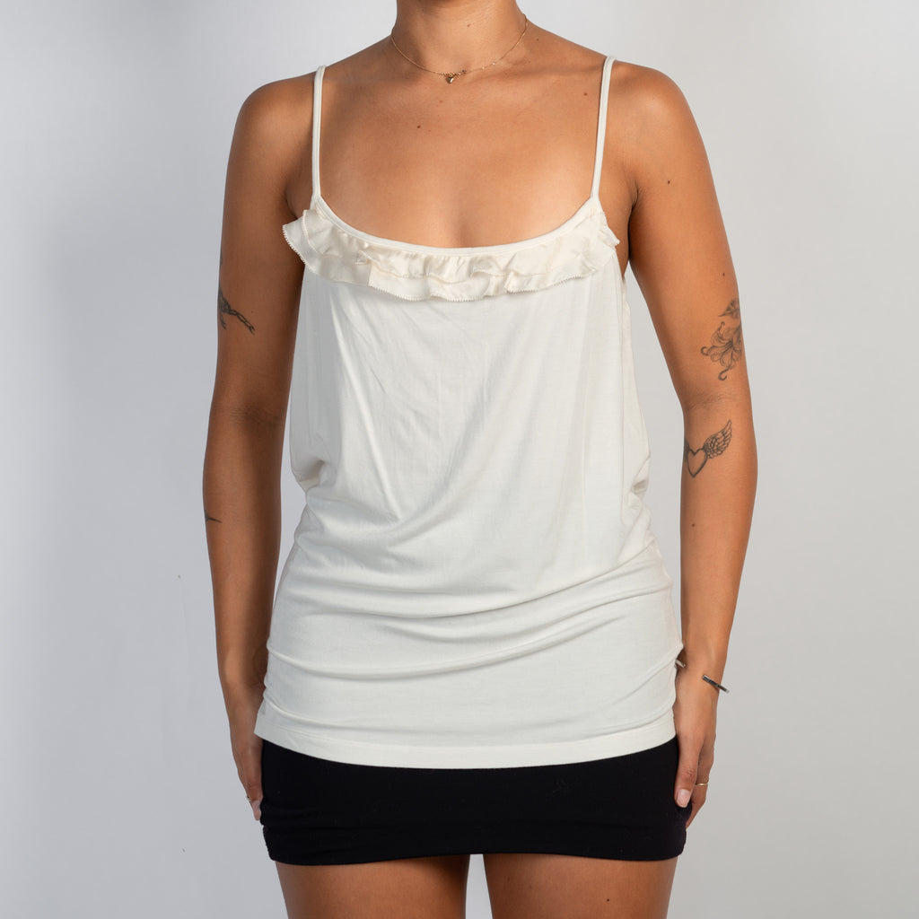 CREAM RUFFLE CAMISOLE
