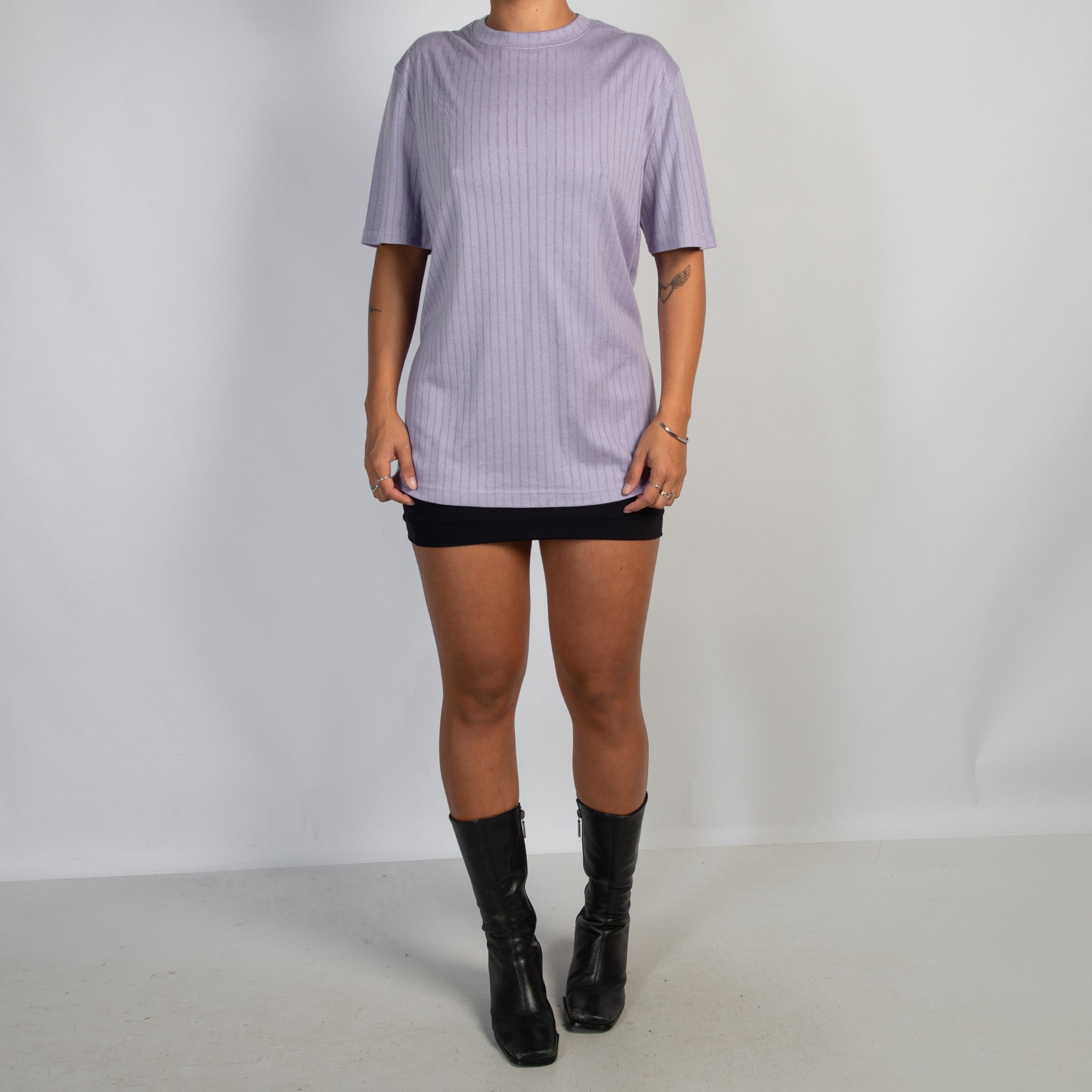 PURPLE TEXTURED TEE