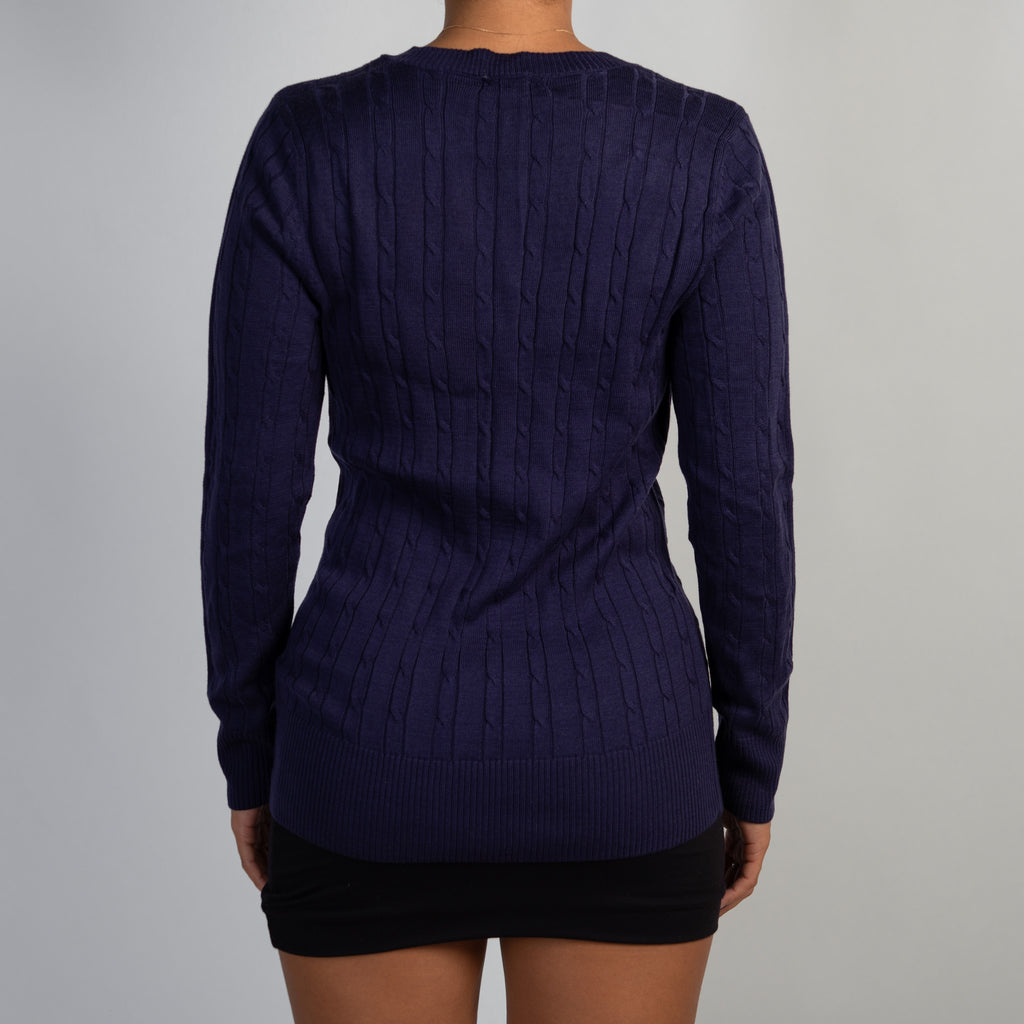 PURPLE CABLE KNIT TOP