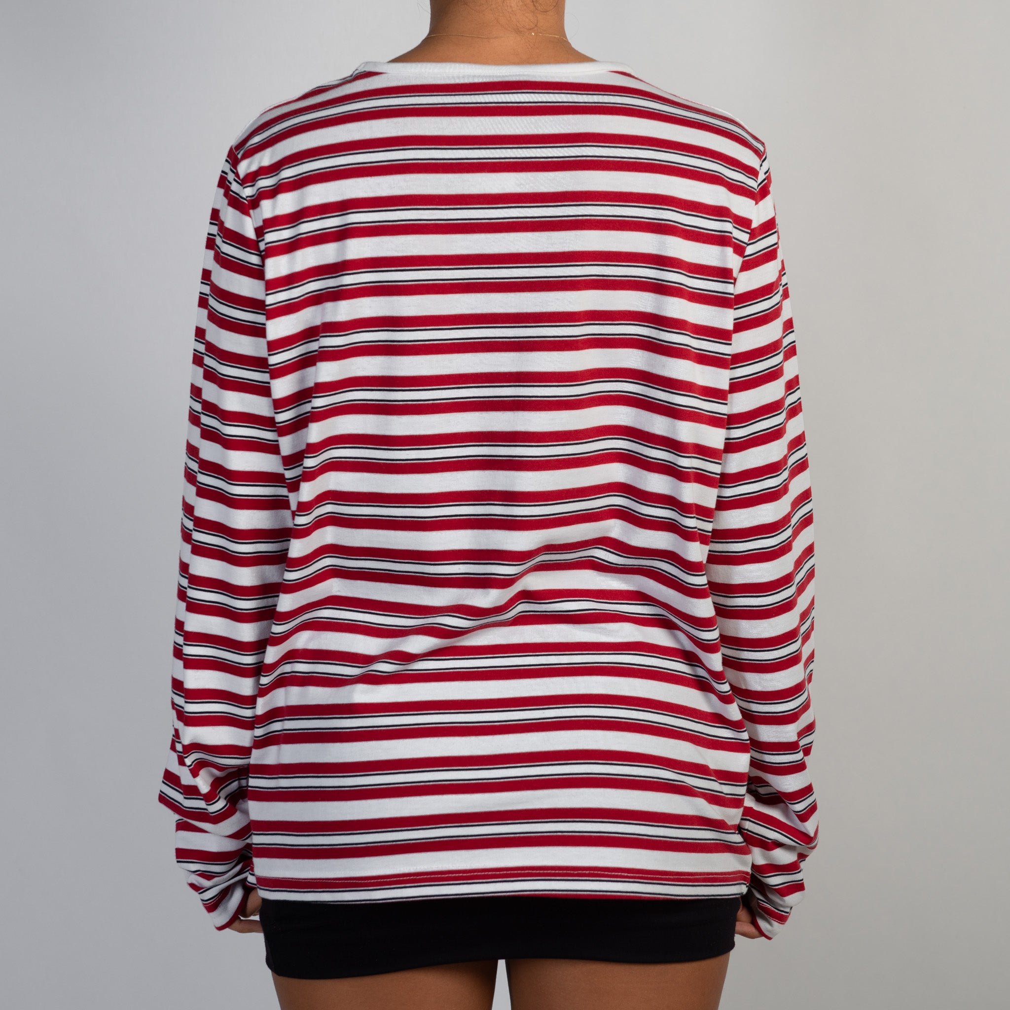 RED STRIPE LONG SLEEVE TOP