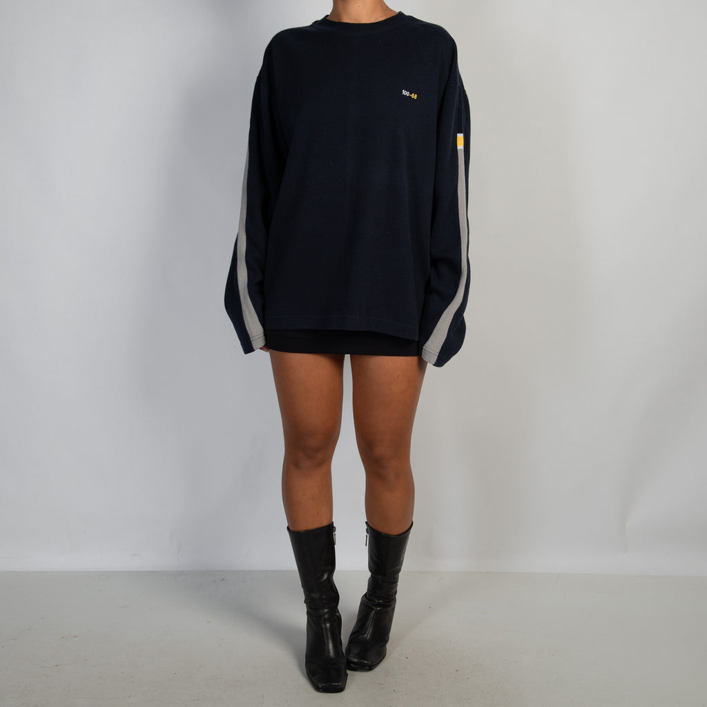 DARK NAVY RIB SWEATER