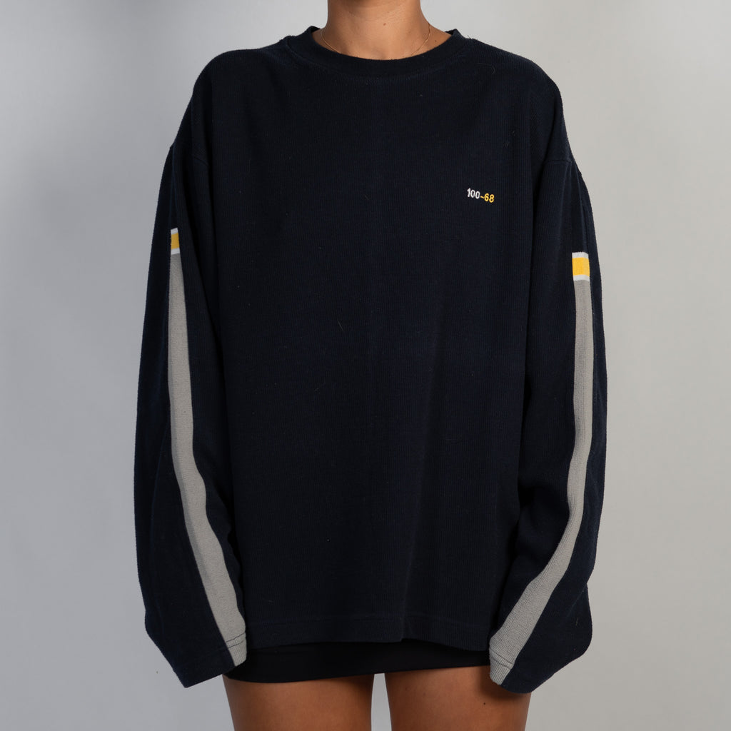 DARK NAVY RIB SWEATER