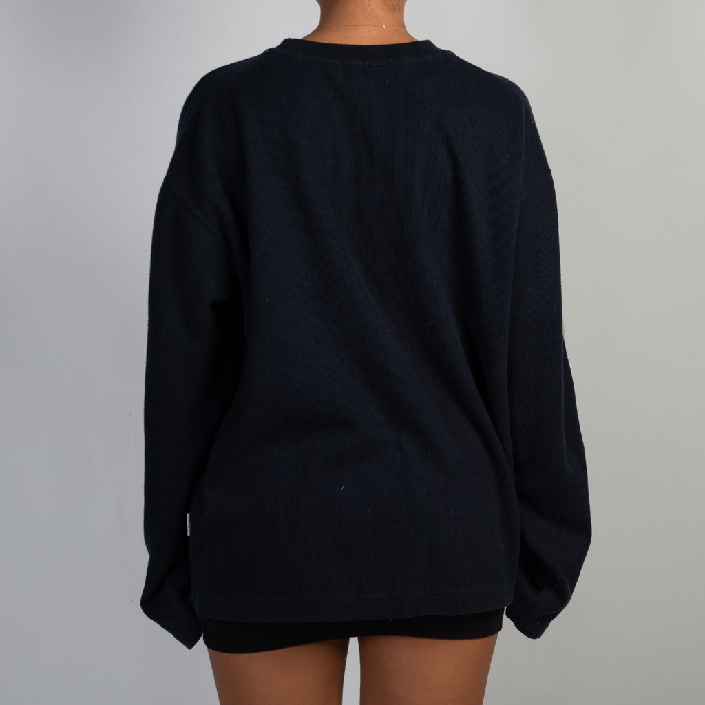 DARK NAVY RIB SWEATER