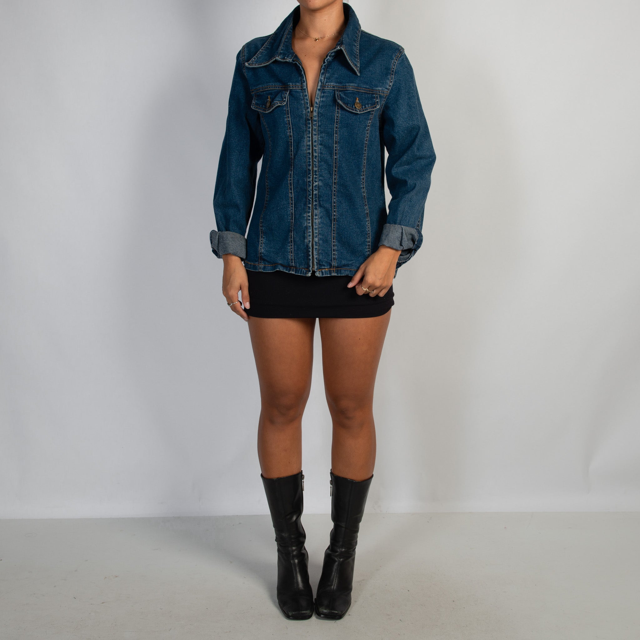 DENIM ZIP JACKET