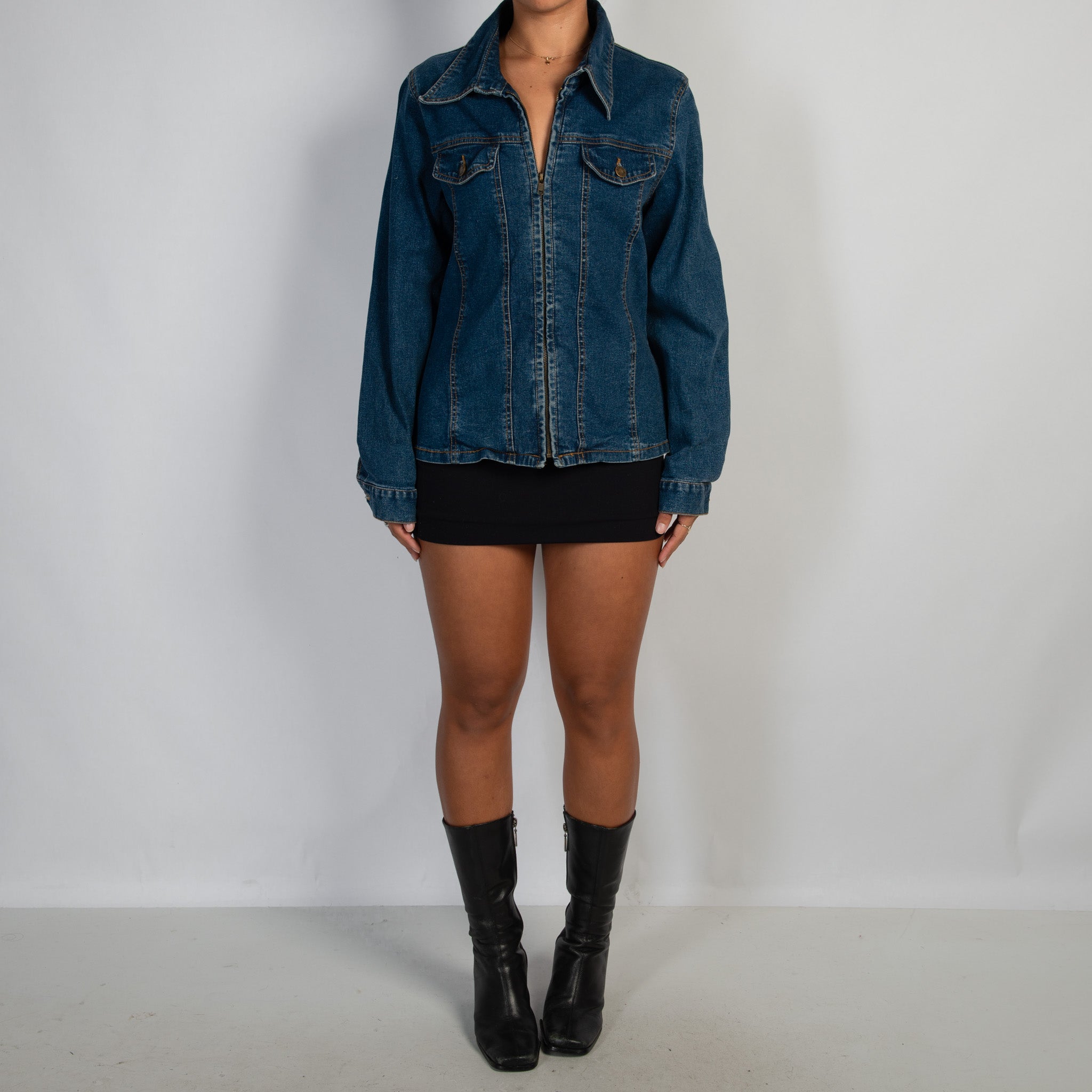 DENIM ZIP JACKET