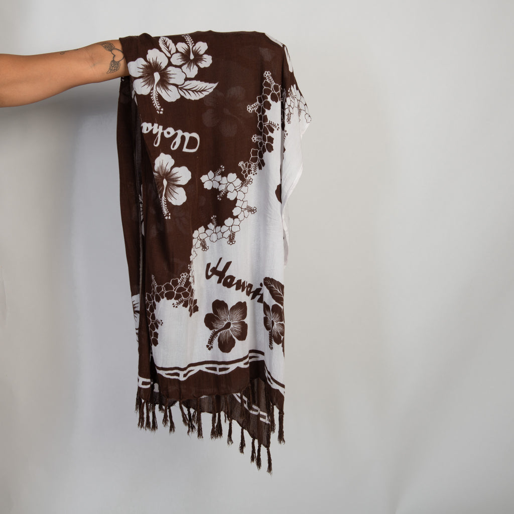 BROWN FLORAL SARONG