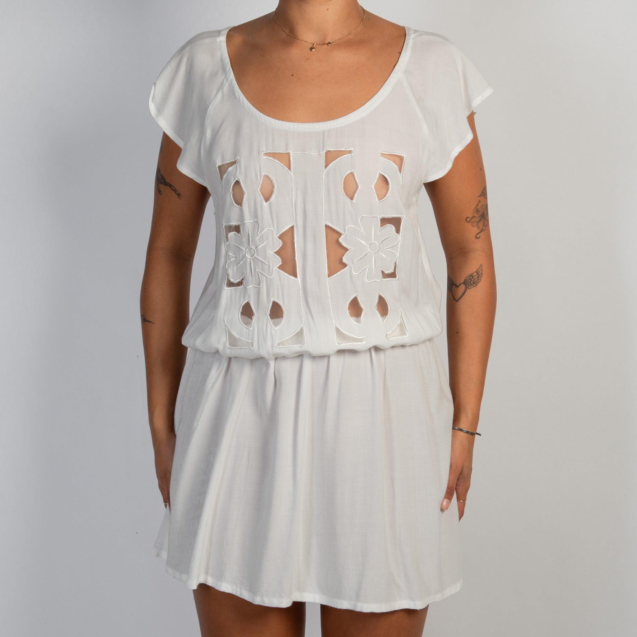 WHITE CUT OUT DRESS