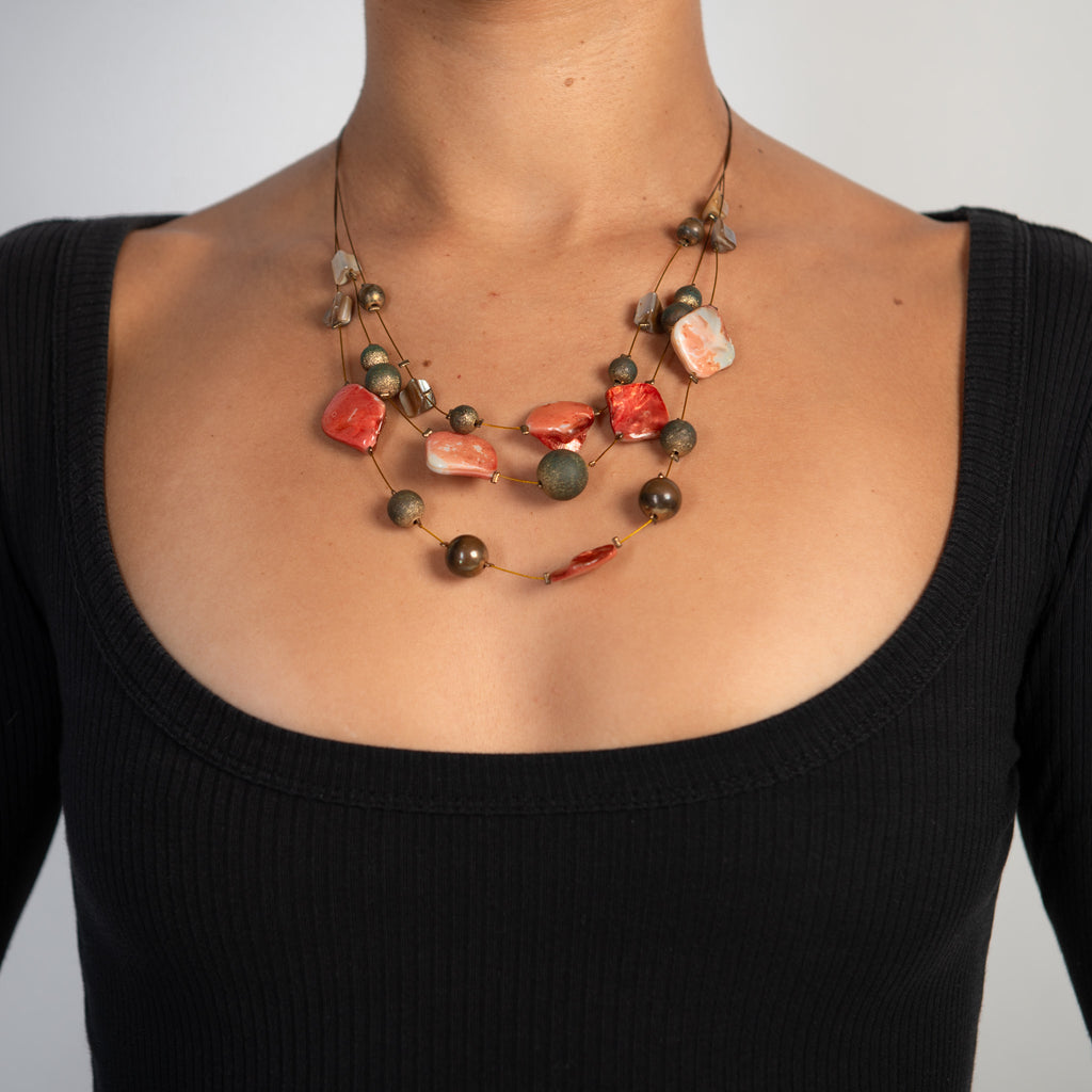 PINK LAYERED NECKLACE