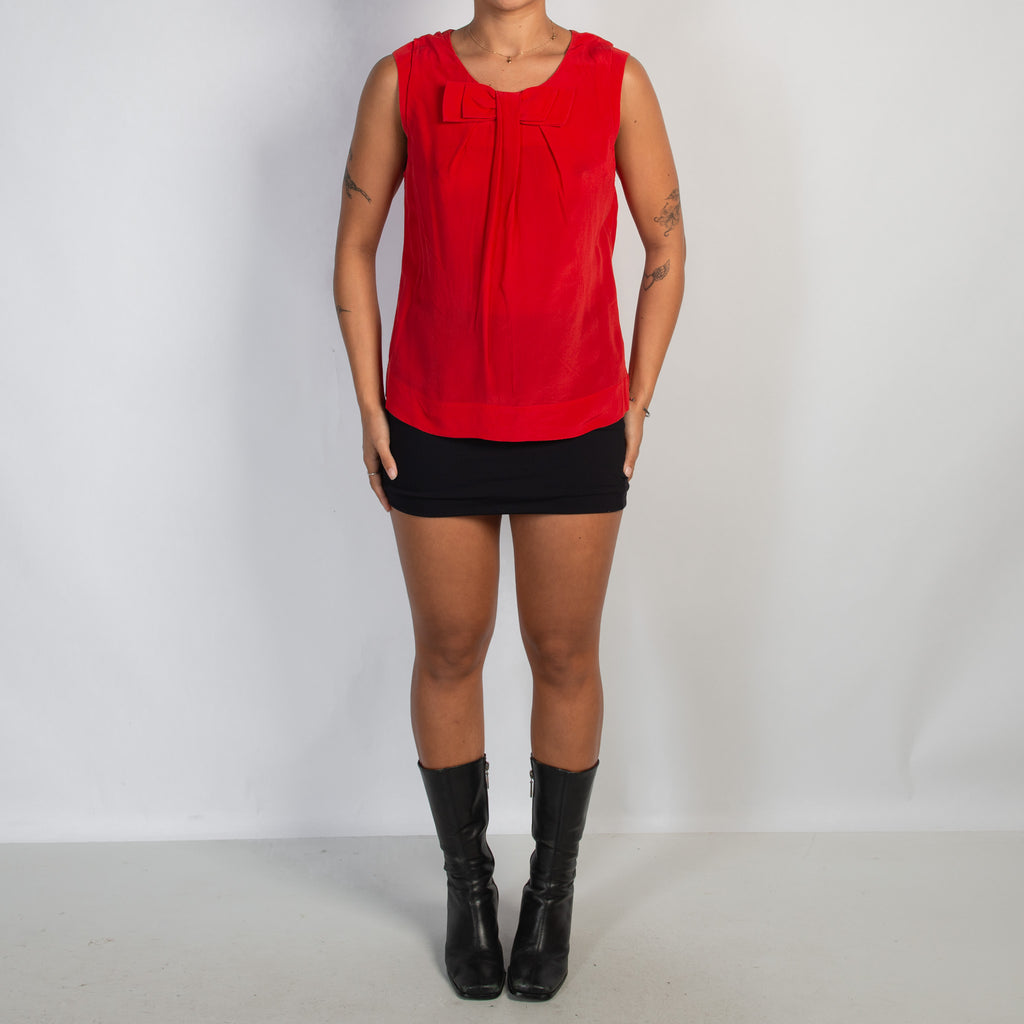 RED SILK TOP