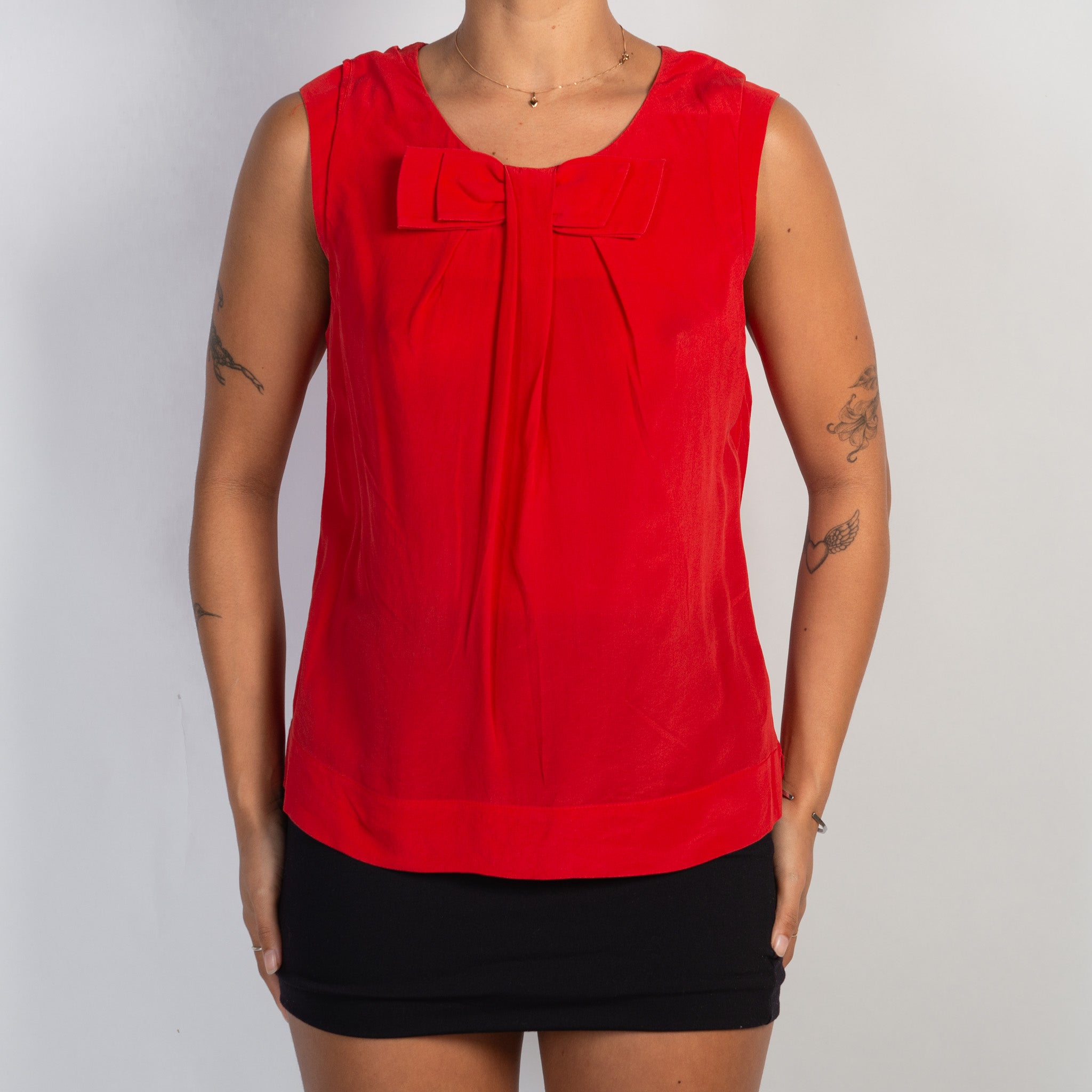 RED SILK TOP