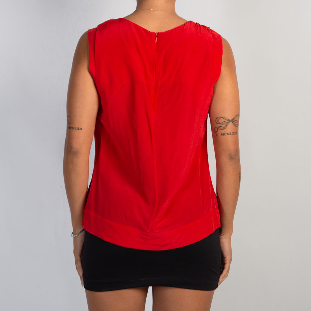RED SILK TOP