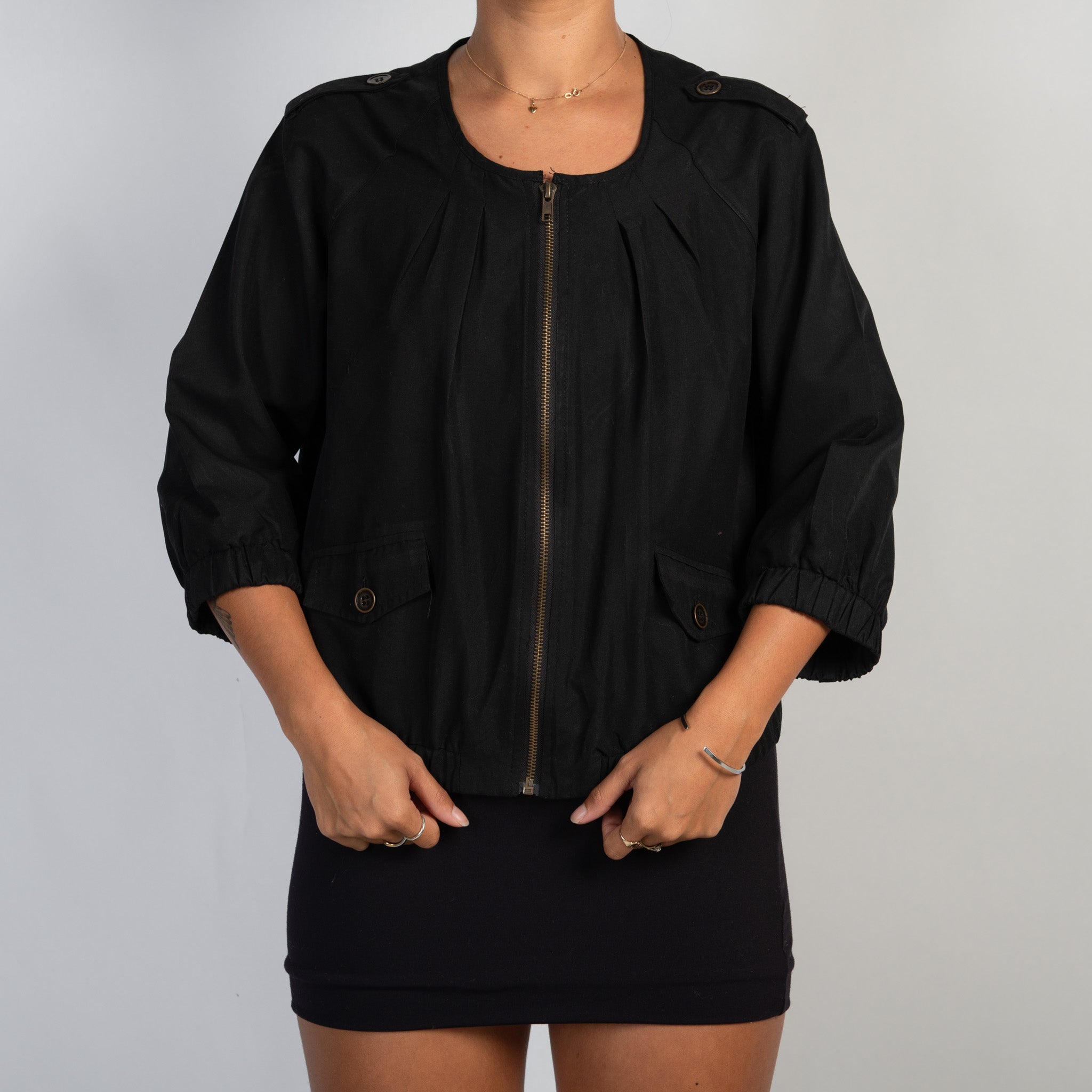 BLACK LIGHTWEIGHT JACKET
