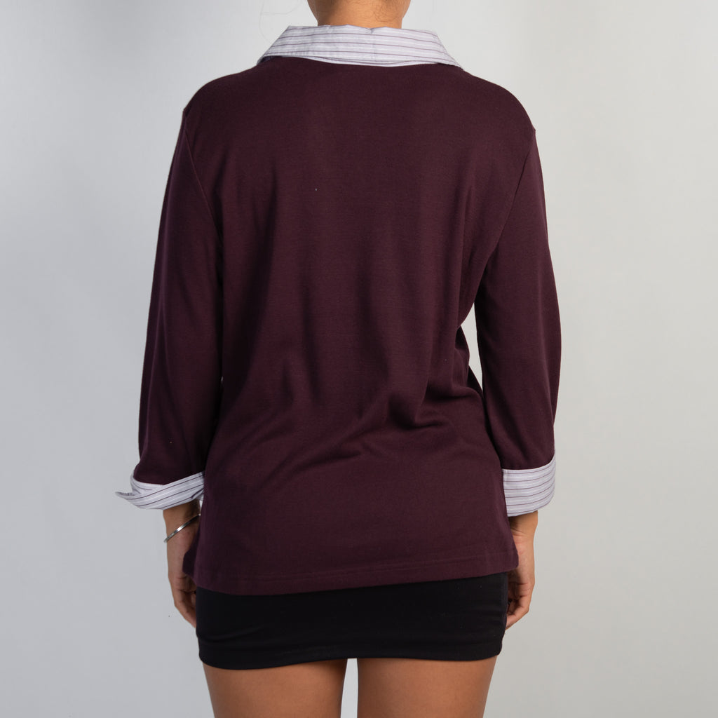 PLUM LAYERED BLOUSE