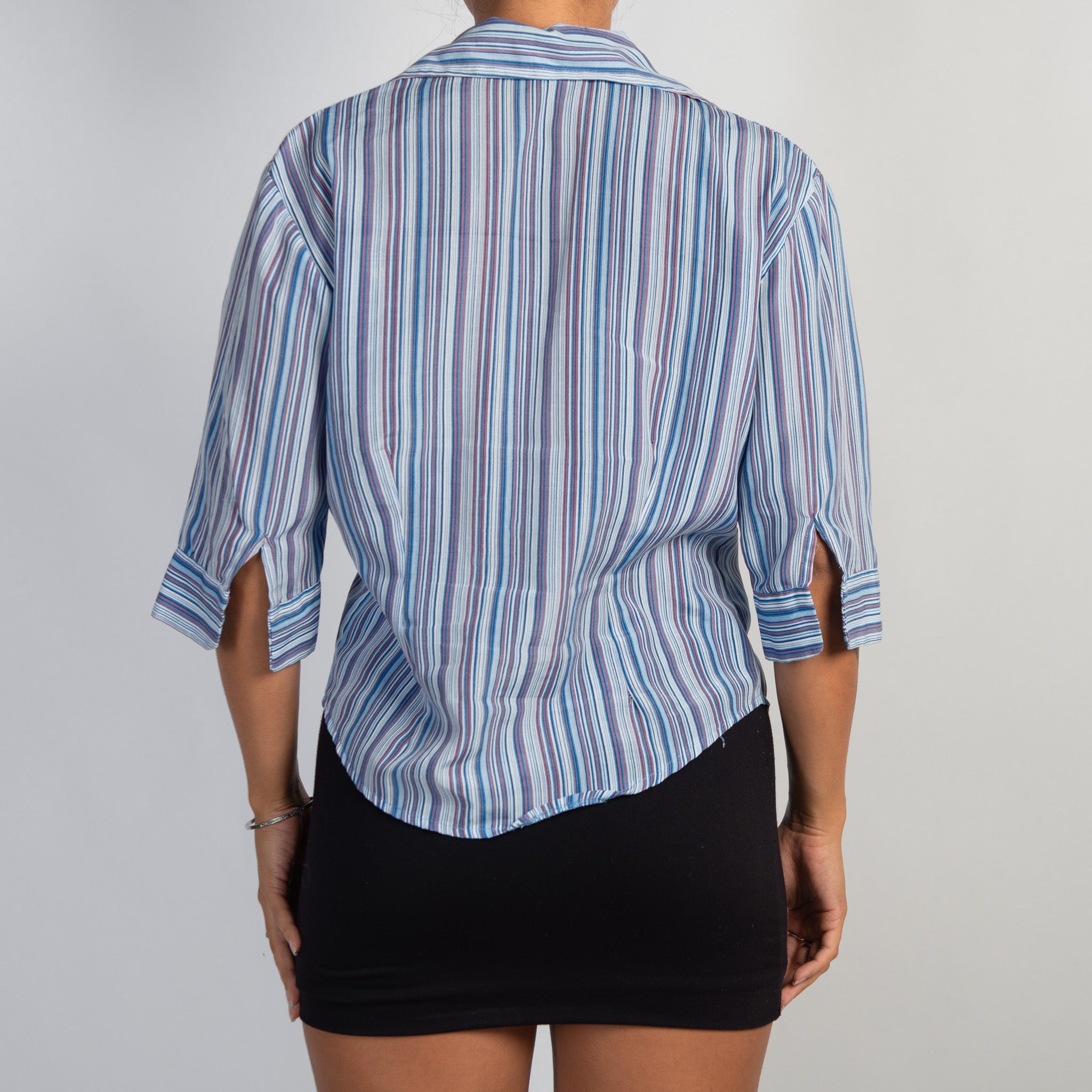 STRIPE 1/2 SLEEVE BLOUSE