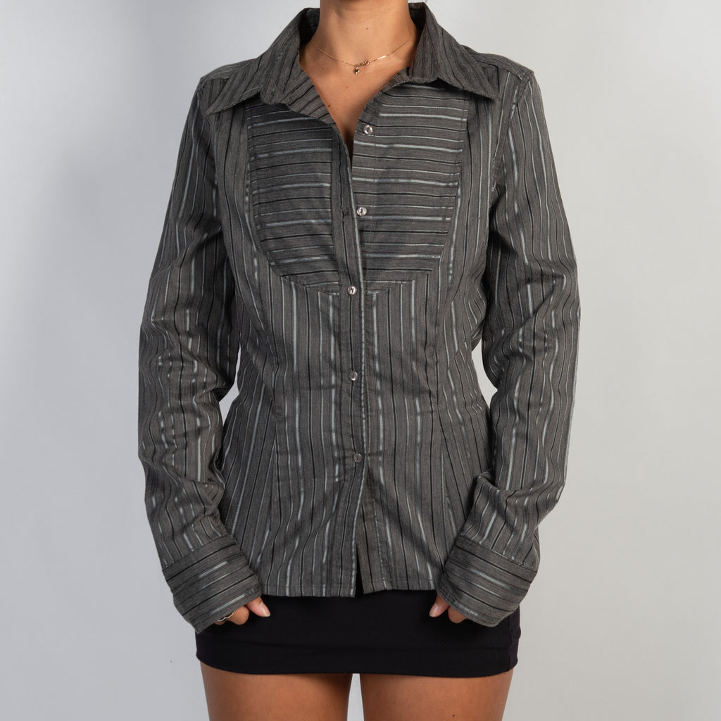 GREY STRIPE BLOUSE