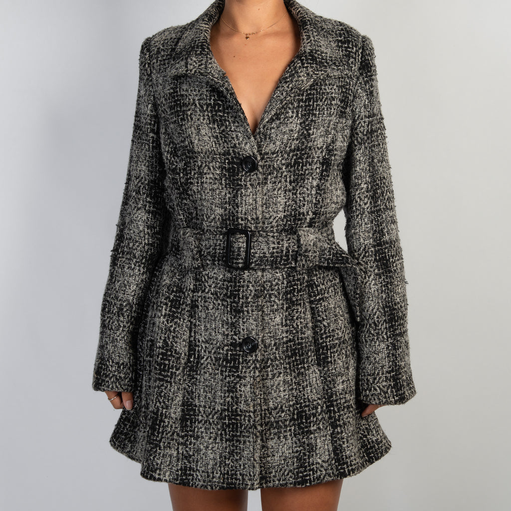 B&W WOOL TWEED COAT