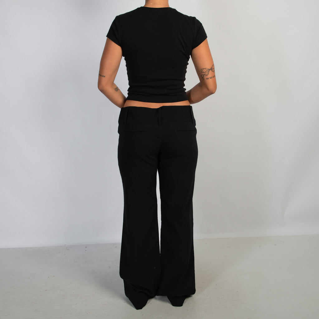 BLACK BOOTCUT TROUSERS