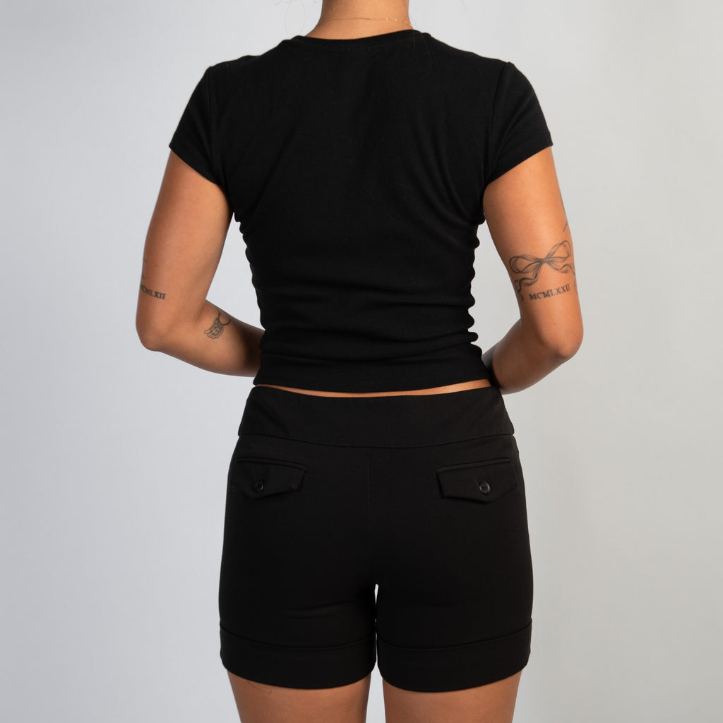 BLACK POCKET SHORTS