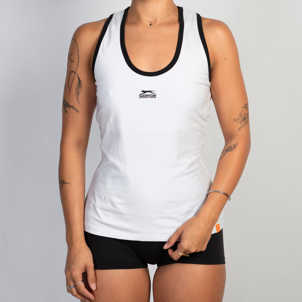 WHITE COTTON TANK TOP