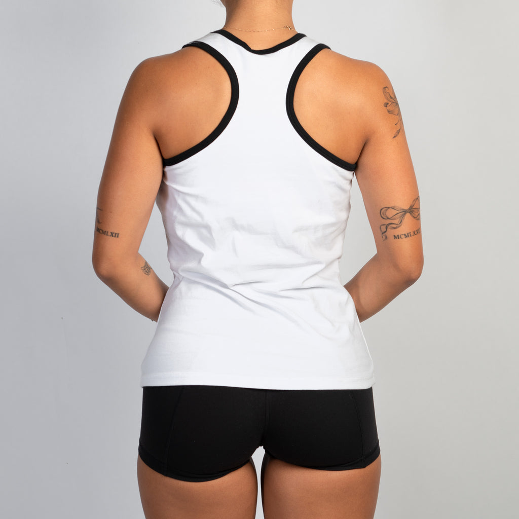 WHITE COTTON TANK TOP