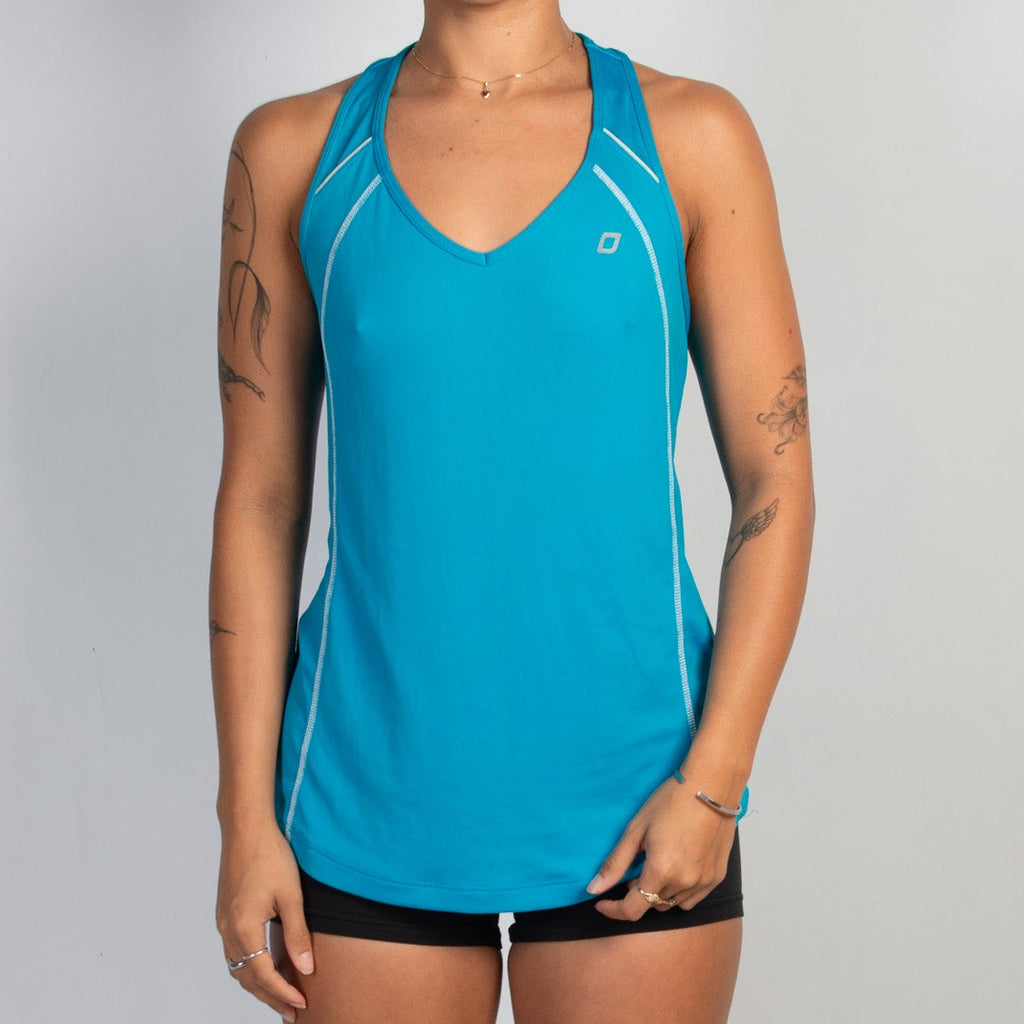 BLUE NYLON TANK TOP