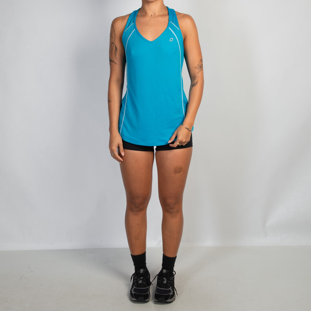 BLUE NYLON TANK TOP