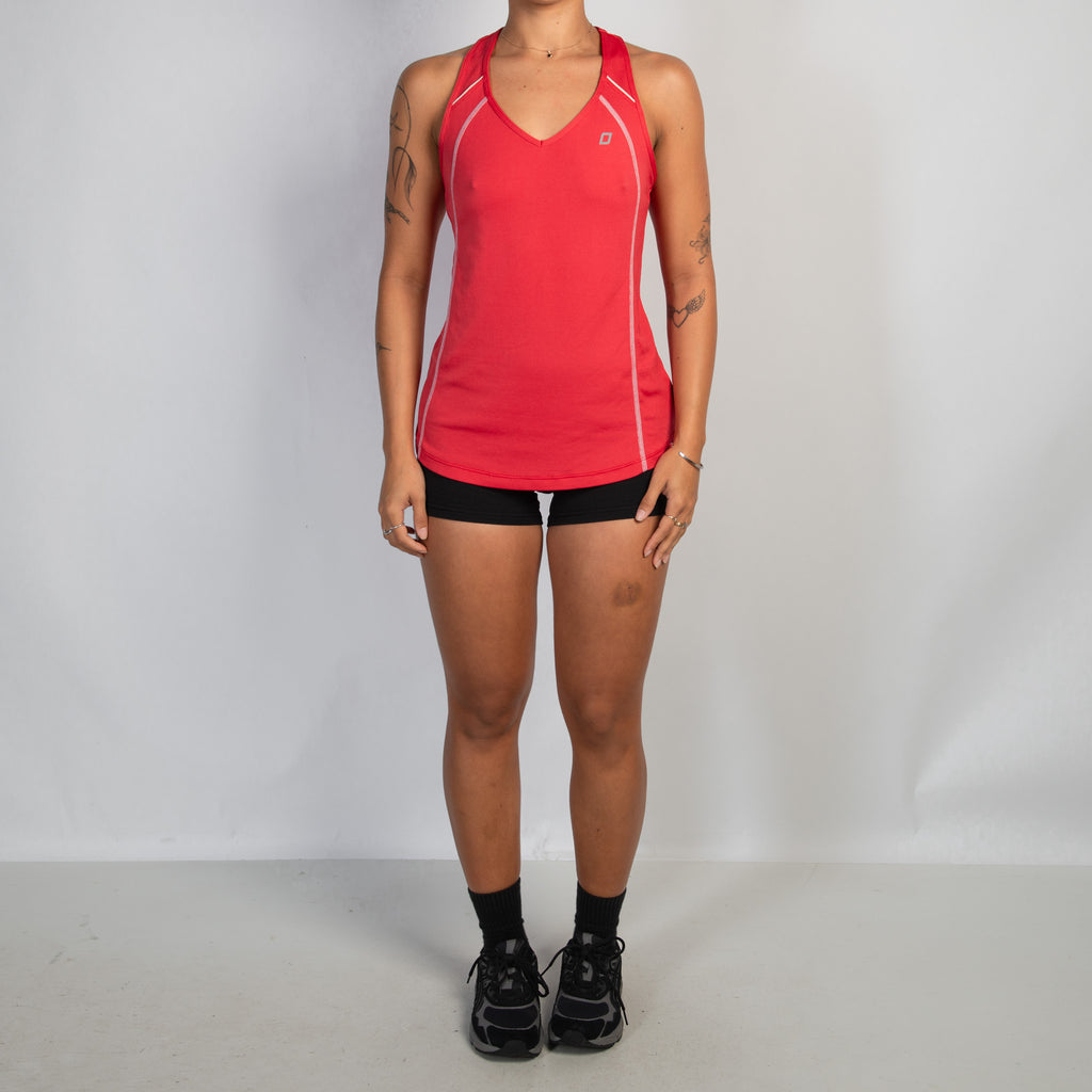 RED NYLON TANK TOP