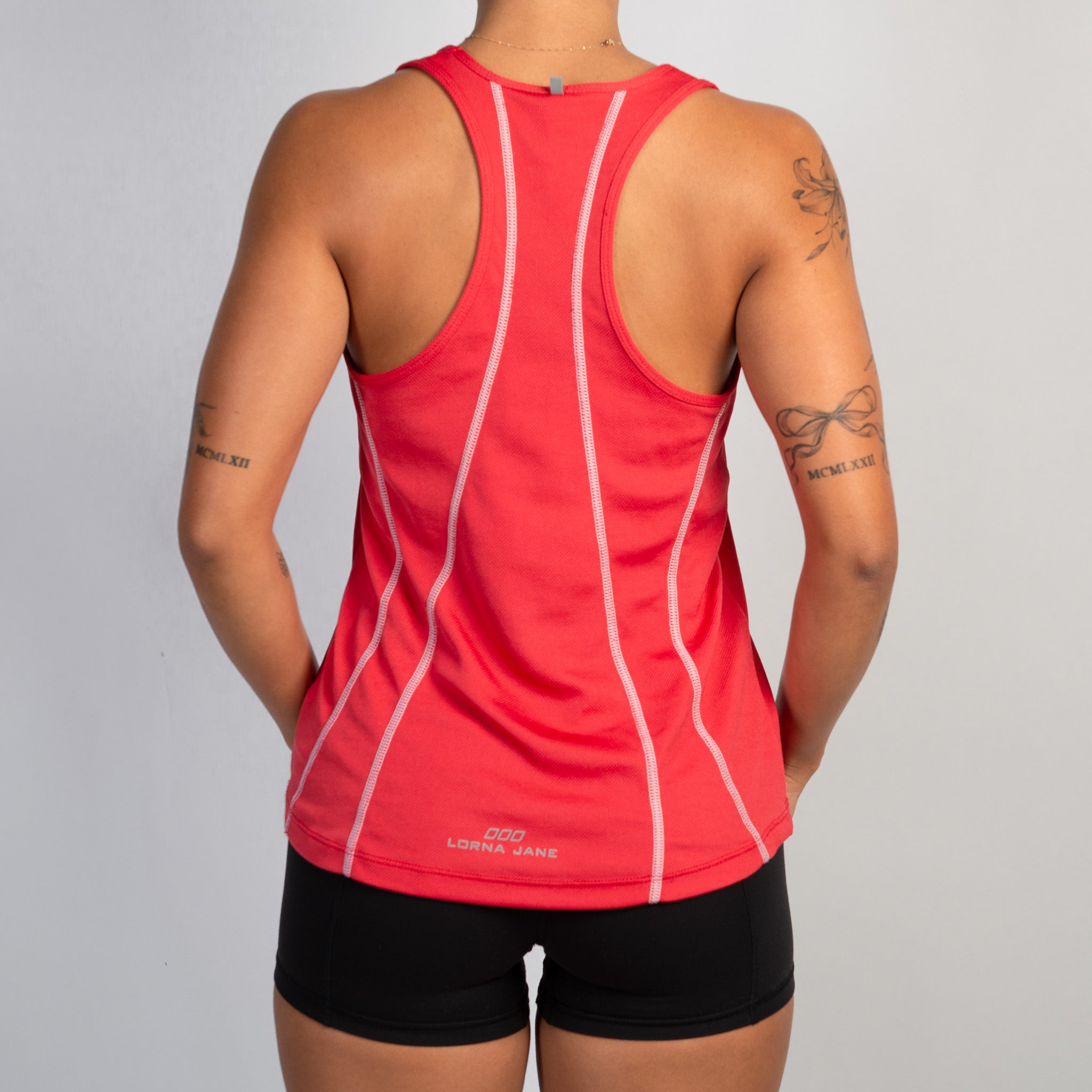 RED NYLON TANK TOP