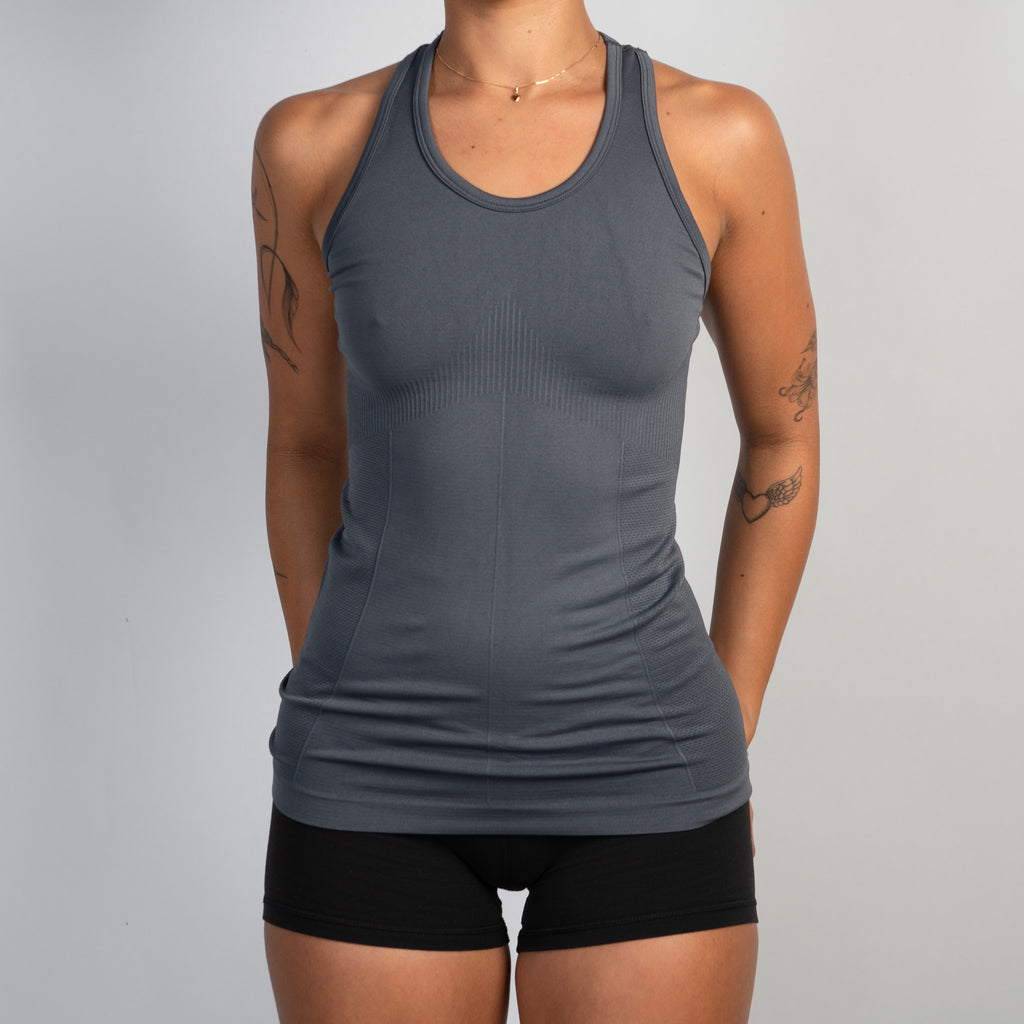 GREY SEAMLESS TANK TOP