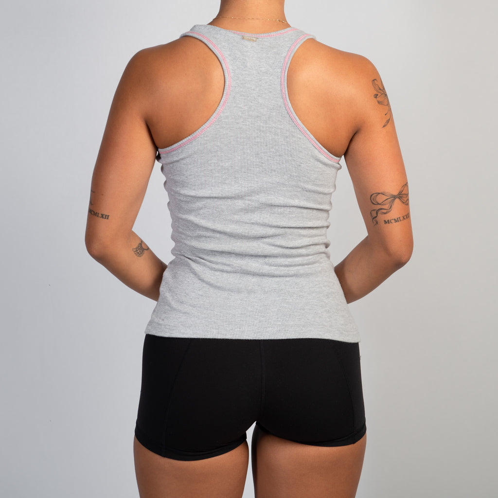 GREY COTTON TANK TOP