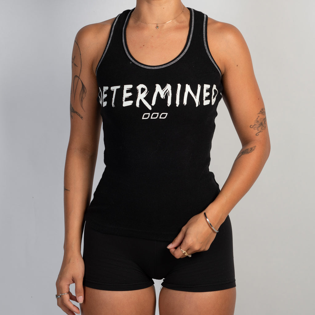 BLACK COTTON TANK TOP