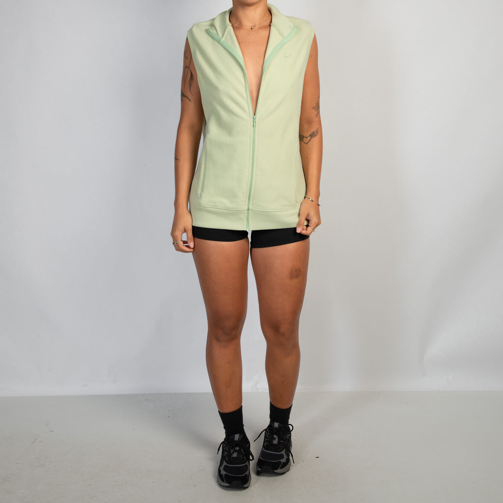PALE GREEN FLEECE GILET