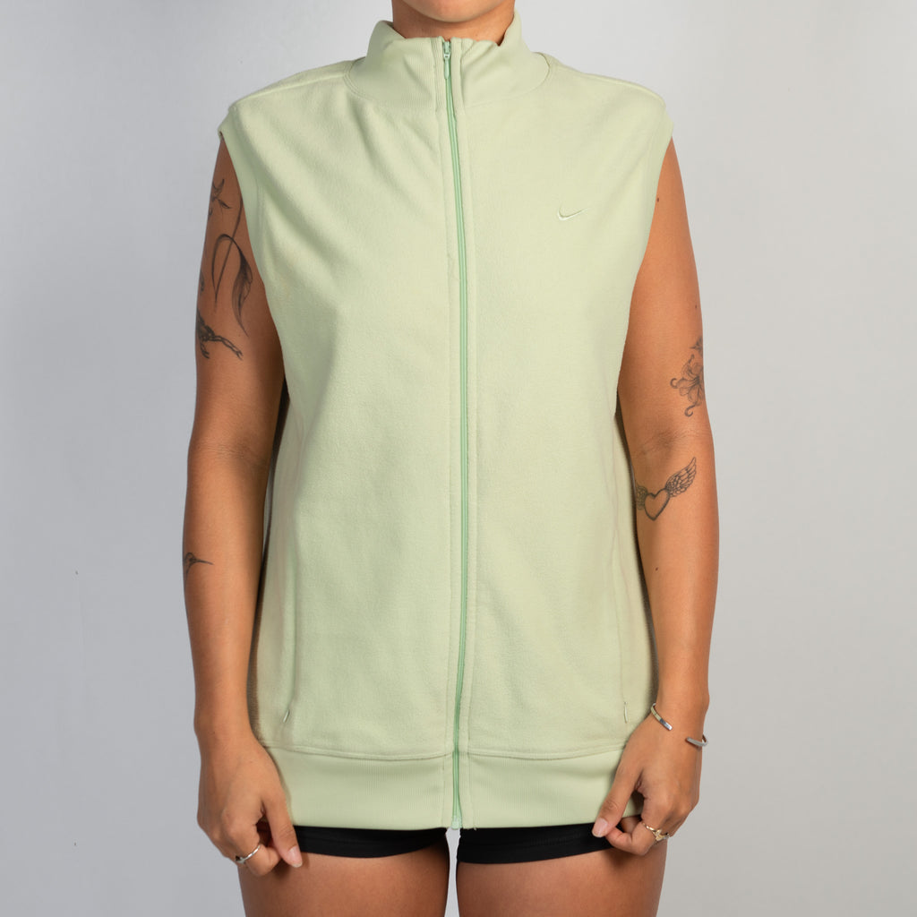 PALE GREEN FLEECE GILET