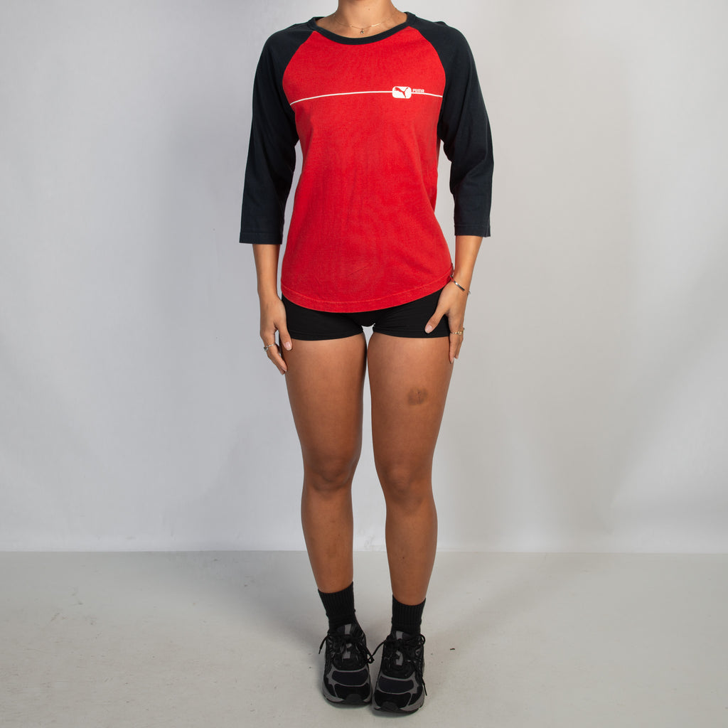 RED RAGLAN TOP