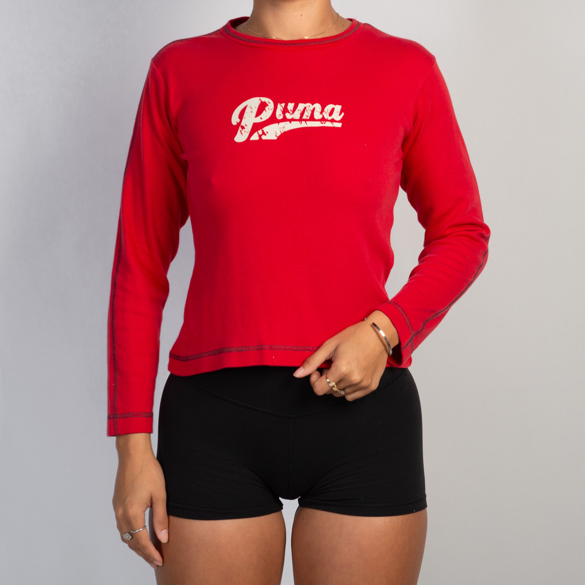 RED LONG SLEEVE TOP