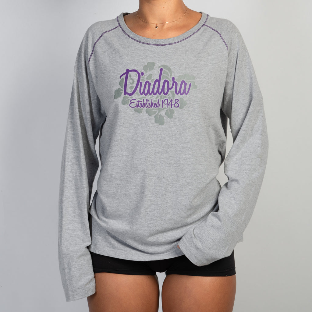 GREY LONG SLEEVE TOP