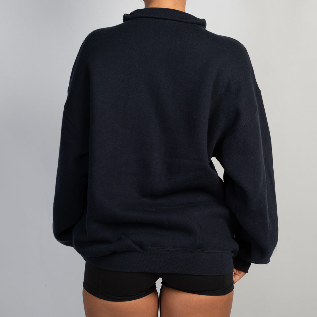 NAVY FLEECE ZIP JACKET