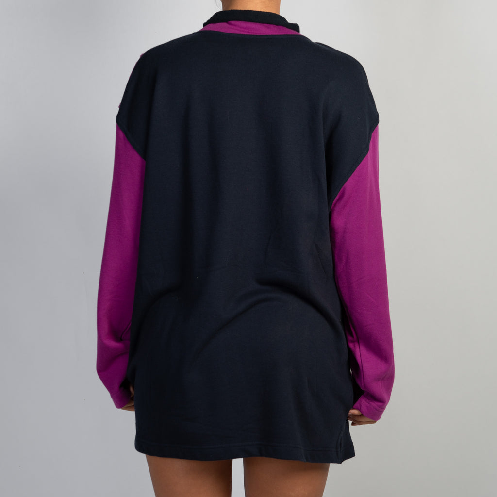 FUCHSIA QUARTER ZIP SWEATER